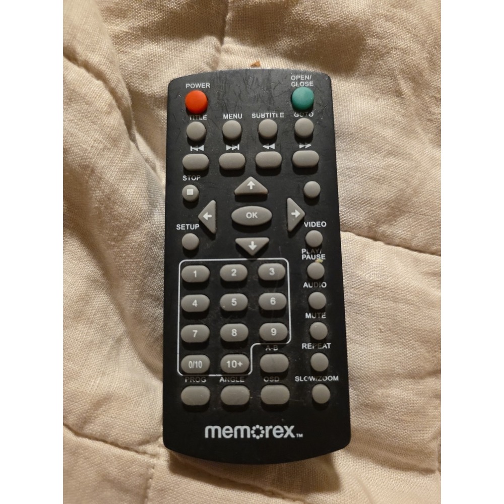 Used Original Memorex‎ TV Remote Control for MVD2015, MVD2016, MVD2047